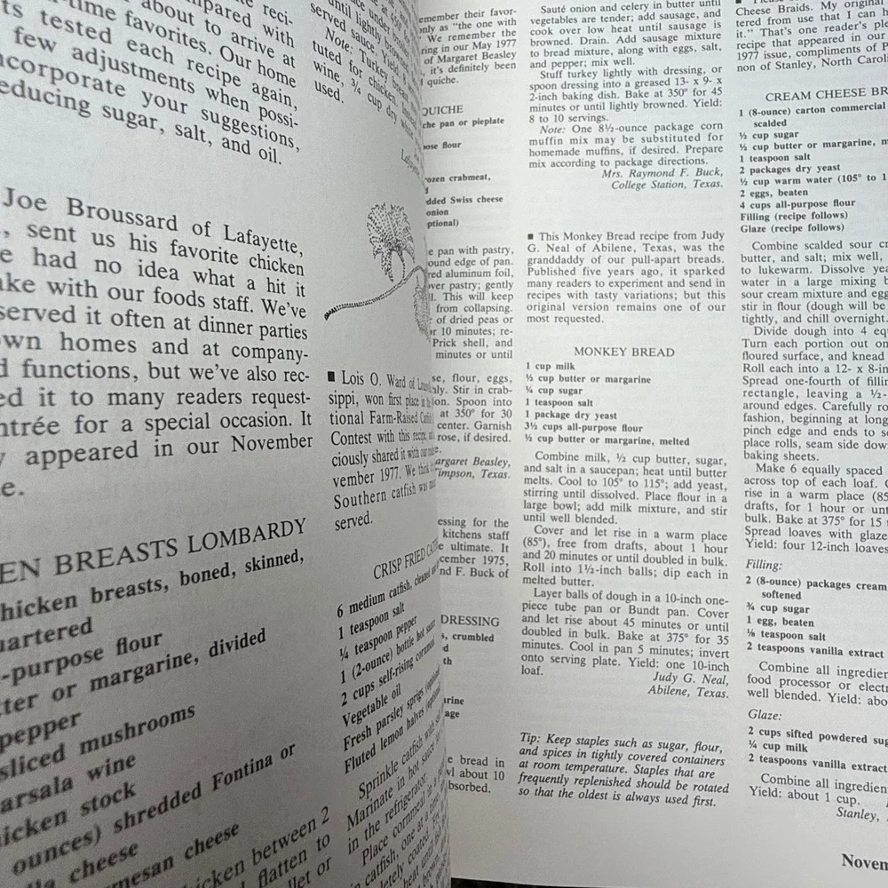 Southern Living 1982 Annual Recipes‎ Cookbook Vintage Cooking Charts